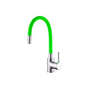 MISCELATORE CUCINA CANNA FLESSIBILE E GIREVOLE COLORE VERDE COMPLETO DI FLESSIBILI SERIE MC