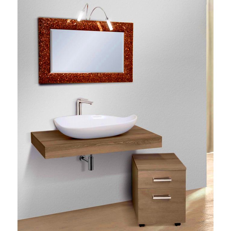 mobile mensola piano d'appoggio porta lavabo 100 cm finitura k009