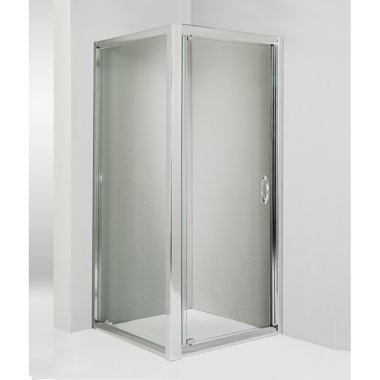 box doccia angolare anta fissa porta battente 90x90 cm trasparente