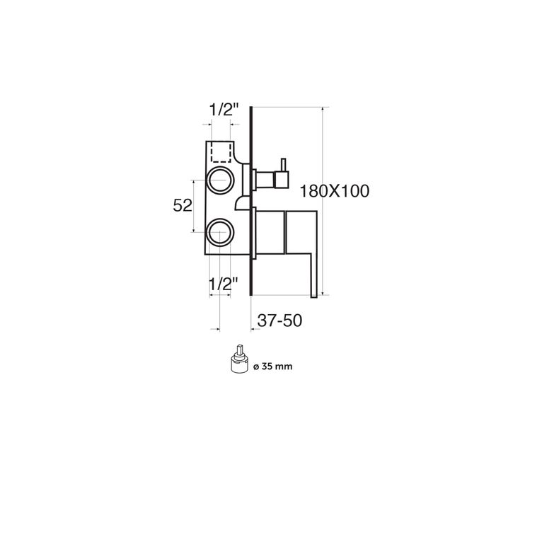miscelatore monocomando incasso doccia con deviatore a 3 uscite relax rx41/3
