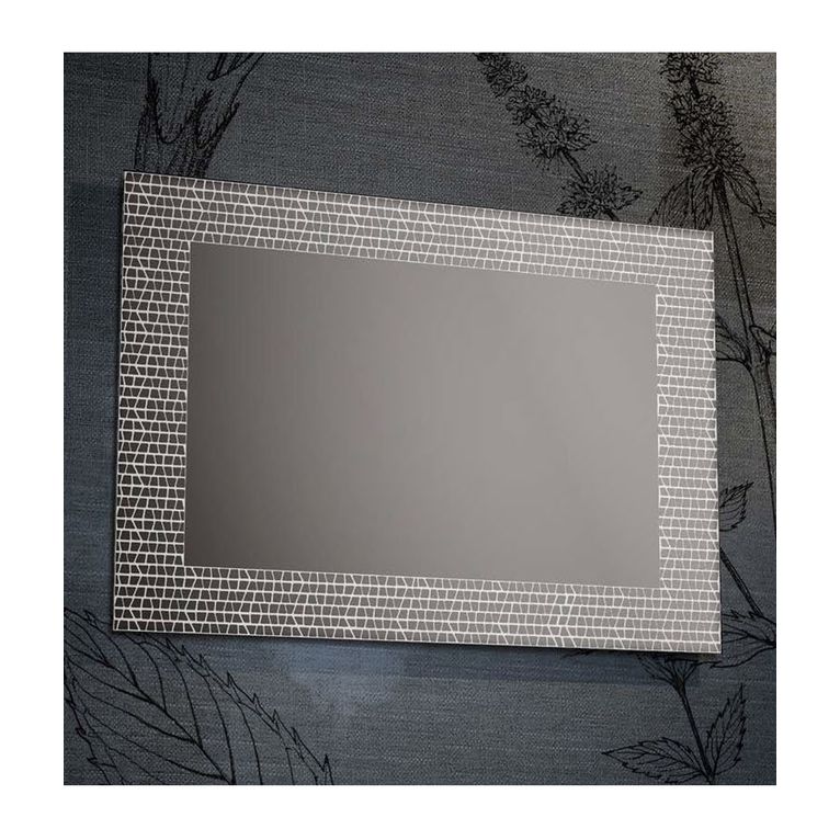 specchio con decori satinati 60x60 cm art 1012-a serie la progetto