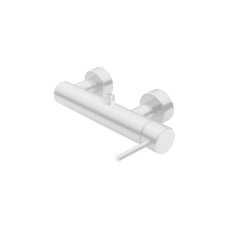 miscelatore monocomando esterno doccia per colonna bianco opaco minimal mn51