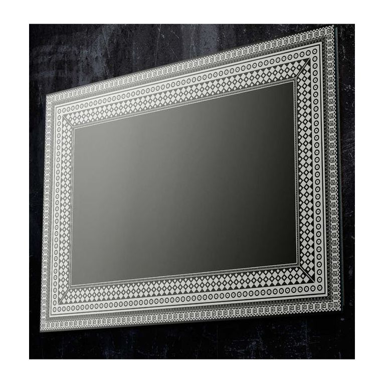 specchio con decori satinati 60x60 cm art 1013-a serie la progetto