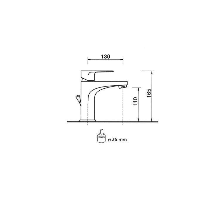 miscelatore monocomando lavabo con scarico pop-up spring sp20