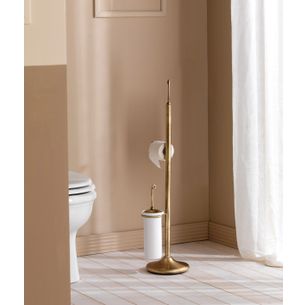 PIANTANA PORTAROTOLO CON SCOPINO BRONZO SATINATO SERIE RETRO' CAPANNOLI