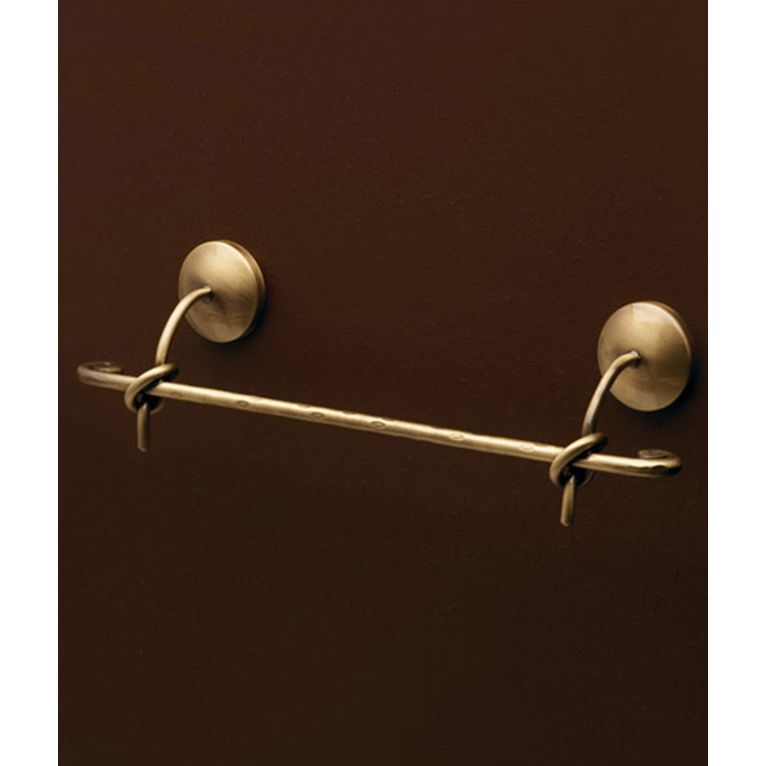 porta asciugamani bronzo satinato 32,5 cm serie retro' capannoli 
