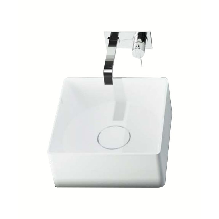 lavabo d'appoggio in luxolid 42x42 cm - q-circle