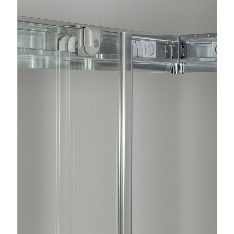 box doccia 80x105x80 cm 3 lati porta scorrevole opaco