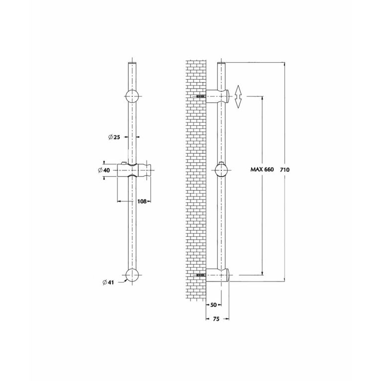 saliscendi rally sl5y409t5cr in ottone completo di doccia topazio,portasapone e flessibile serie sphera
