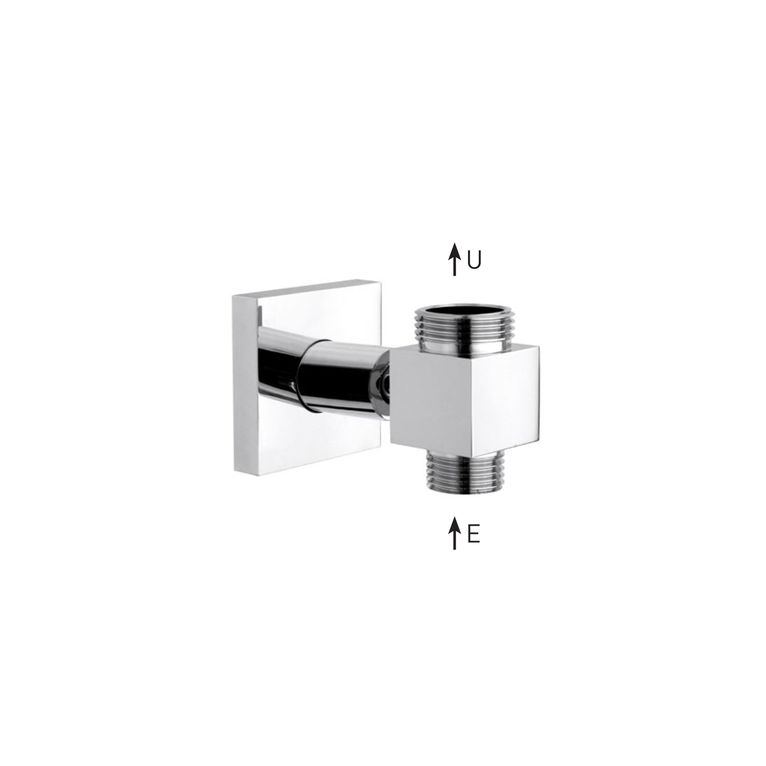 supporto inferiore in ottone per colonne con attacco esterno u 3/4'' -e 1/2'' - 3930