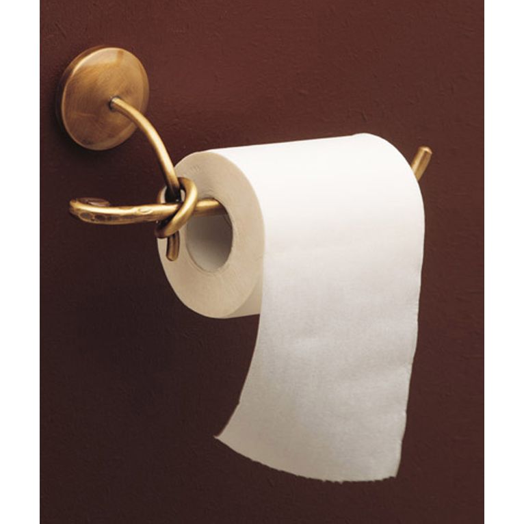 portarotolo bronzo satinato e ceramica bianco serie retro' capannoli
