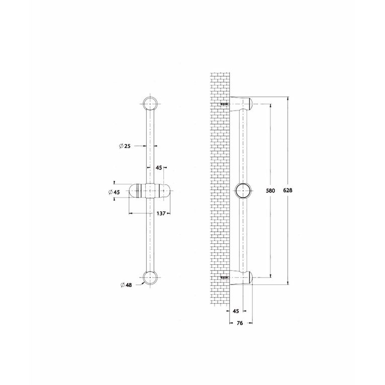 saliscendi planet sl5p467t5cr in ottone completo di doccia alisso3,portasapone e flessibile serie sphera