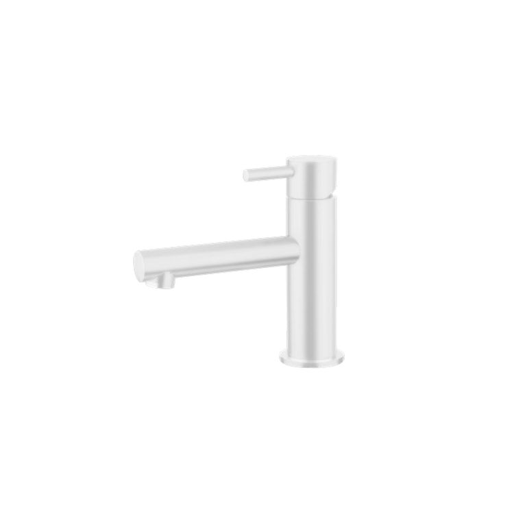 miscelatore monocomando lavabo con scarico click-clack bianco opaco minimal mn20
