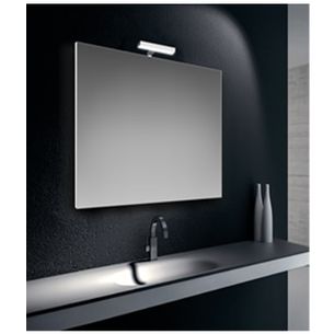 SPECCHIERA FILO LUCIDO 60X90 CM REVERSIBILE CON TELAIO PERIMETRALE A FILO SPECCHIO E LAMPADA LED CROMATA