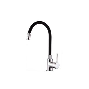 MISCELATORE CUCINA CANNA FLESSIBILE E GIREVOLE COLORE NERO COMPLETO DI FLESSIBILI SERIE MC
