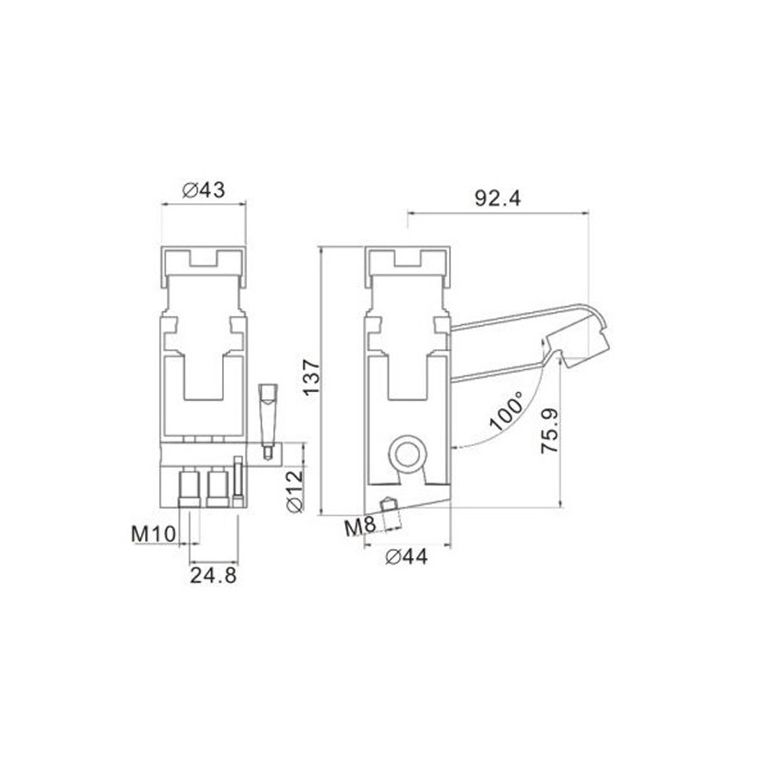 miscelatore lavabo temporizzato acqua calda e fredda completo di flessibili