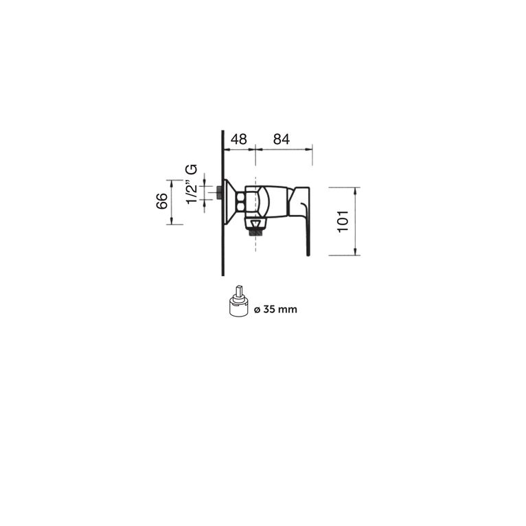 miscelatore monocomando lavello a parete spring sp50 v dc con kit doccia