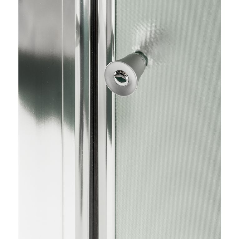 box doccia 3 lati con 2 ante fisse e porta scorrevole 85x100x85 cm opaco