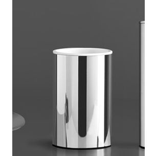 PORTA SPAZZOLINI DA APPOGGIO TONDO CROMO SERIE DOT CAPANNOLI