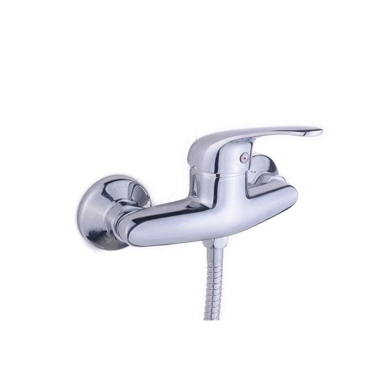 miscelatore esterno doccia cromato completo kit doccia, flessibile, supporto e doccia multi getto serie alice