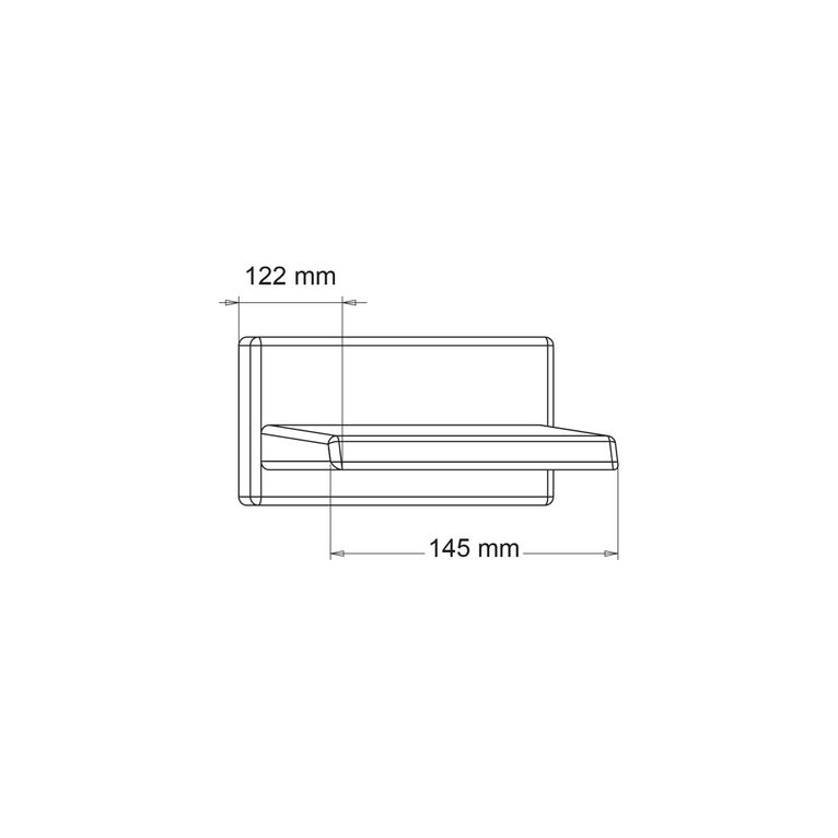 bocca vasca chiusa a parete attacco 1/2''. b09 - inox