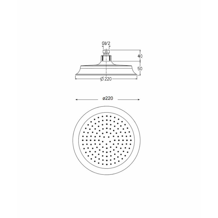 soffione newport sd4912 in abs serie sphera
