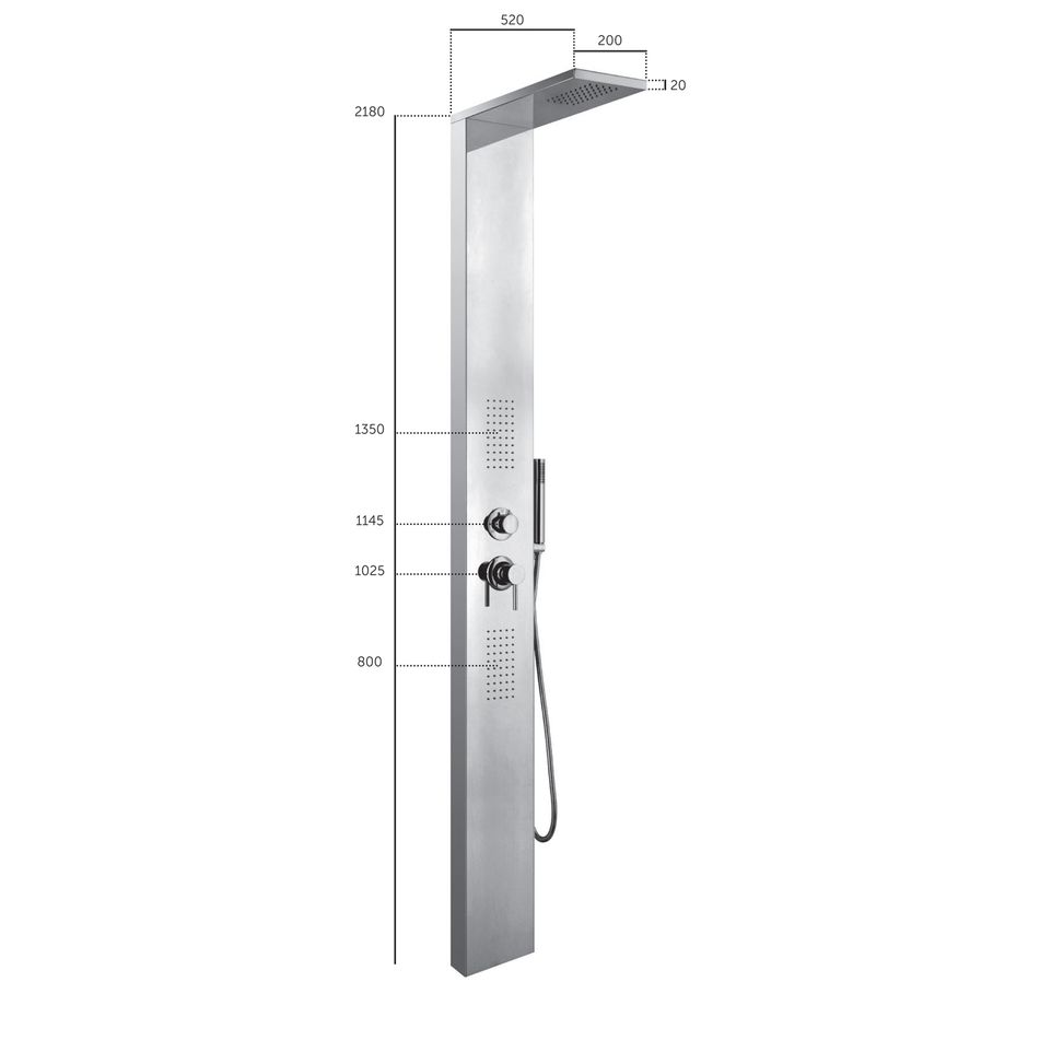 colonna-doccia-da-pavimento-in-acciaio-inox-lucido-con-soffione-a-pioggia-e-soffioni-laterali-dotata-di-miscelatore-deviatore-flessibile-e-doccetta-4006-inox-lucido