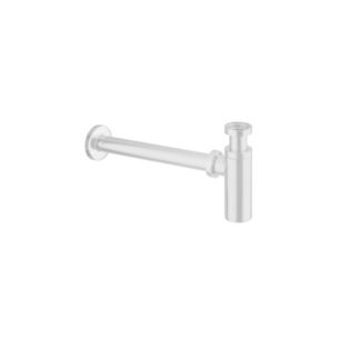 SIFONE DA ARREDO IN OTTONE TONDO BIANCO OPACO MINIMAL MN1290