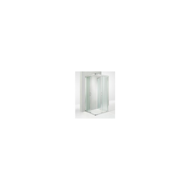 box doccia 3 lati porta scorrevole 85x85x85 cm opaco