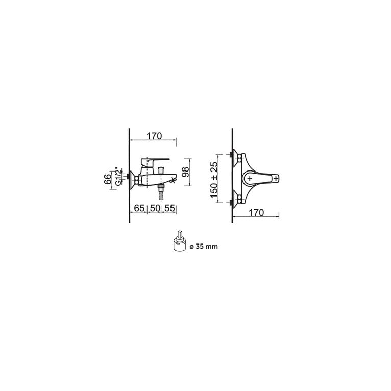 miscelatore monocomando vasca summer sr10 sd senza kit doccia