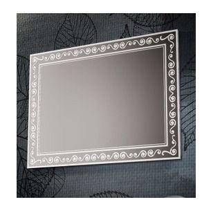 SPECCHIO CON DECORI SATINATI 80X60 CM ART 1011-B SERIE LA PROGETTO