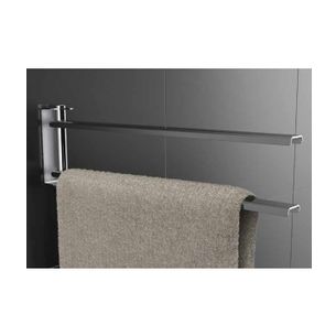  PORTA ASCIUGAMANI SNODATO ACCIAIO LUCIDO CROMO SERIE EASY CAPANNOLI - VERSIONE ADESIVO O SILICONE 