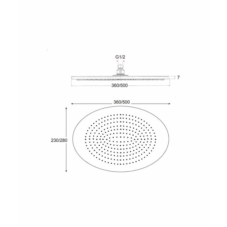 soffione madrid sd3050 in ottone ispezionabile serie sphera