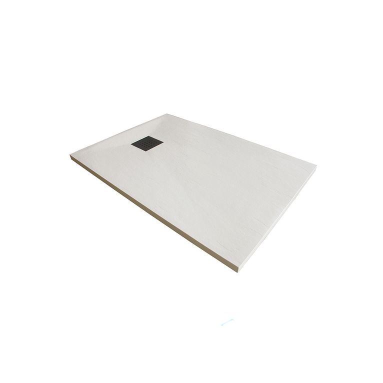 piatto doccia 90x145 cm altezza 3 cm in resina ultrasottile senza bordo colore beige serie wall