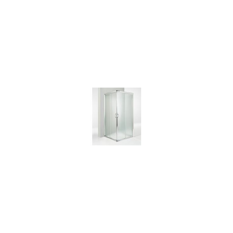 box doccia 3 lati porta scorrevole 85x85x85 cm opaco