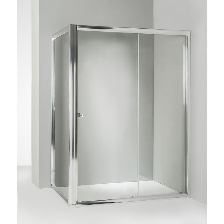 box doccia 70x115 cm angolare anta fissa porta scorrevole trasparente