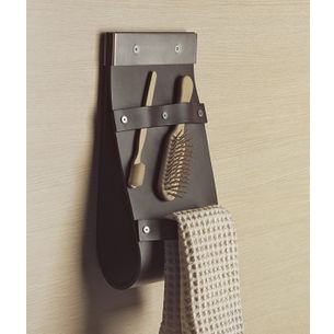 BISACCIA MULTIFUNZIONI CROMO E CUOIO MARRONE SERIE BAIO CAPANNOLI